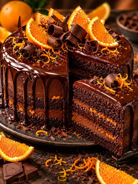 Pastel de Chocolate y Naranja